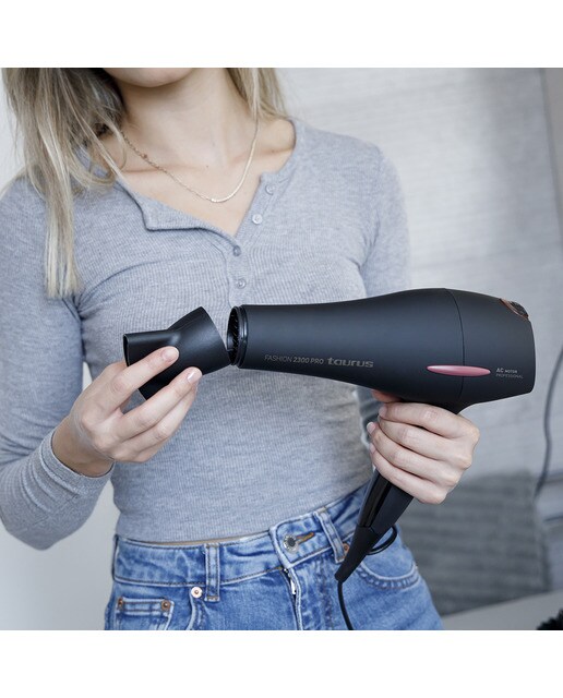 Secador de pelo Taurus Fashion 2300 Pro con motor AC profesional - Negro Negro-7