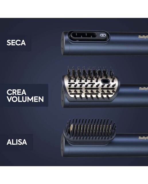 Secador Alisador Styler BaByliss Air Wand con aire y sin calor extremo Azul-5