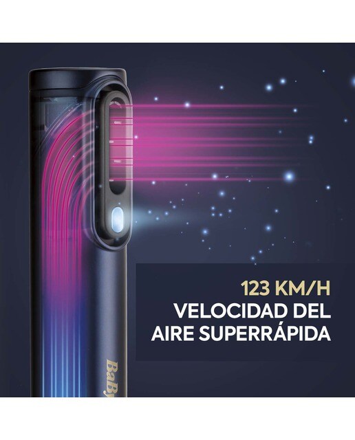 Secador Alisador Styler BaByliss Air Wand con aire y sin calor extremo Azul-6