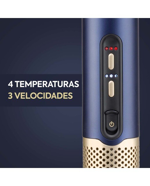 Secador Alisador Styler BaByliss Air Wand con aire y sin calor extremo Azul-12