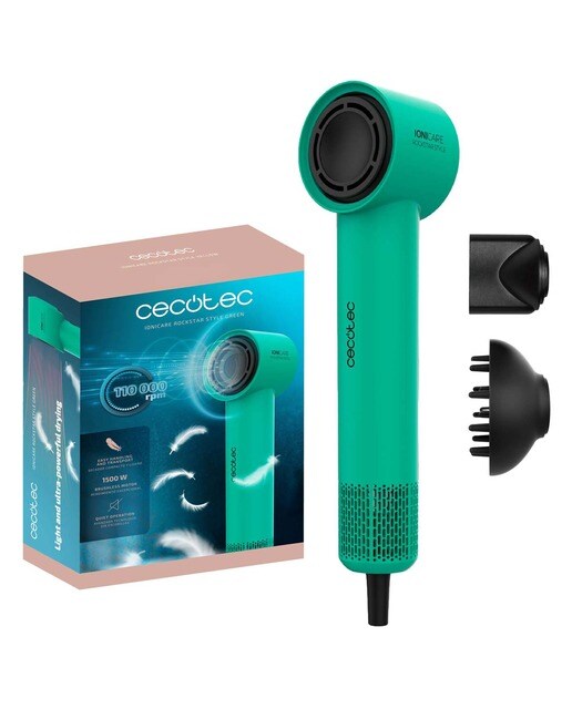 Secador de pelo Cecotec Ioniare RockStar Style con motor brushless Verde-2