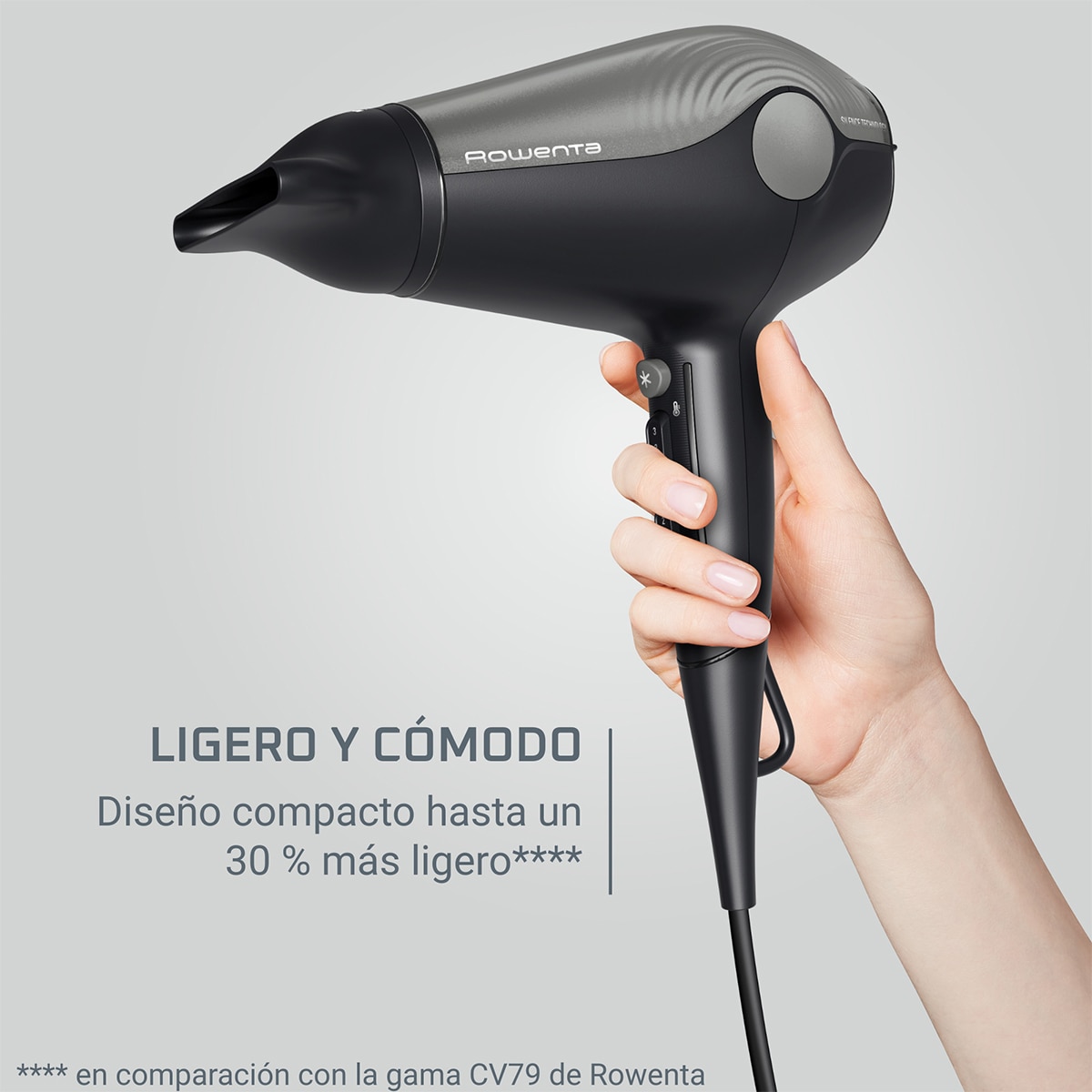 Secador de pelo Rowenta Ultra Silence con flujo de aire de alta velocidad Negro-8