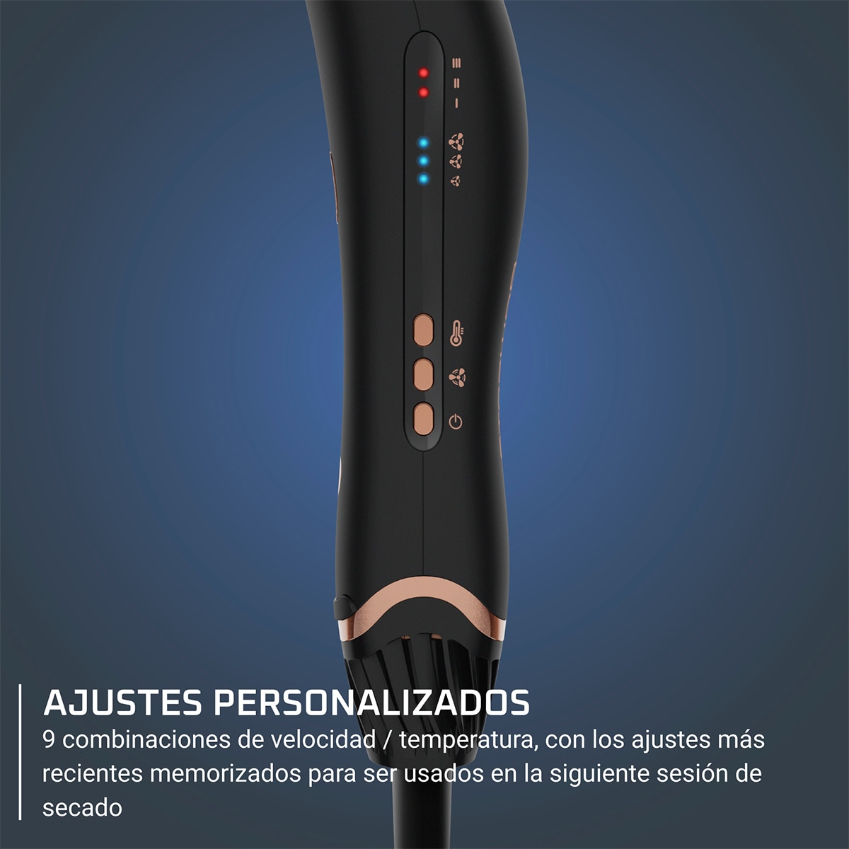 Secador de pelo Rowenta Air motion con efecto Coanda, diseño ergonómico y ligero, motor de alta velocidad Negro-7