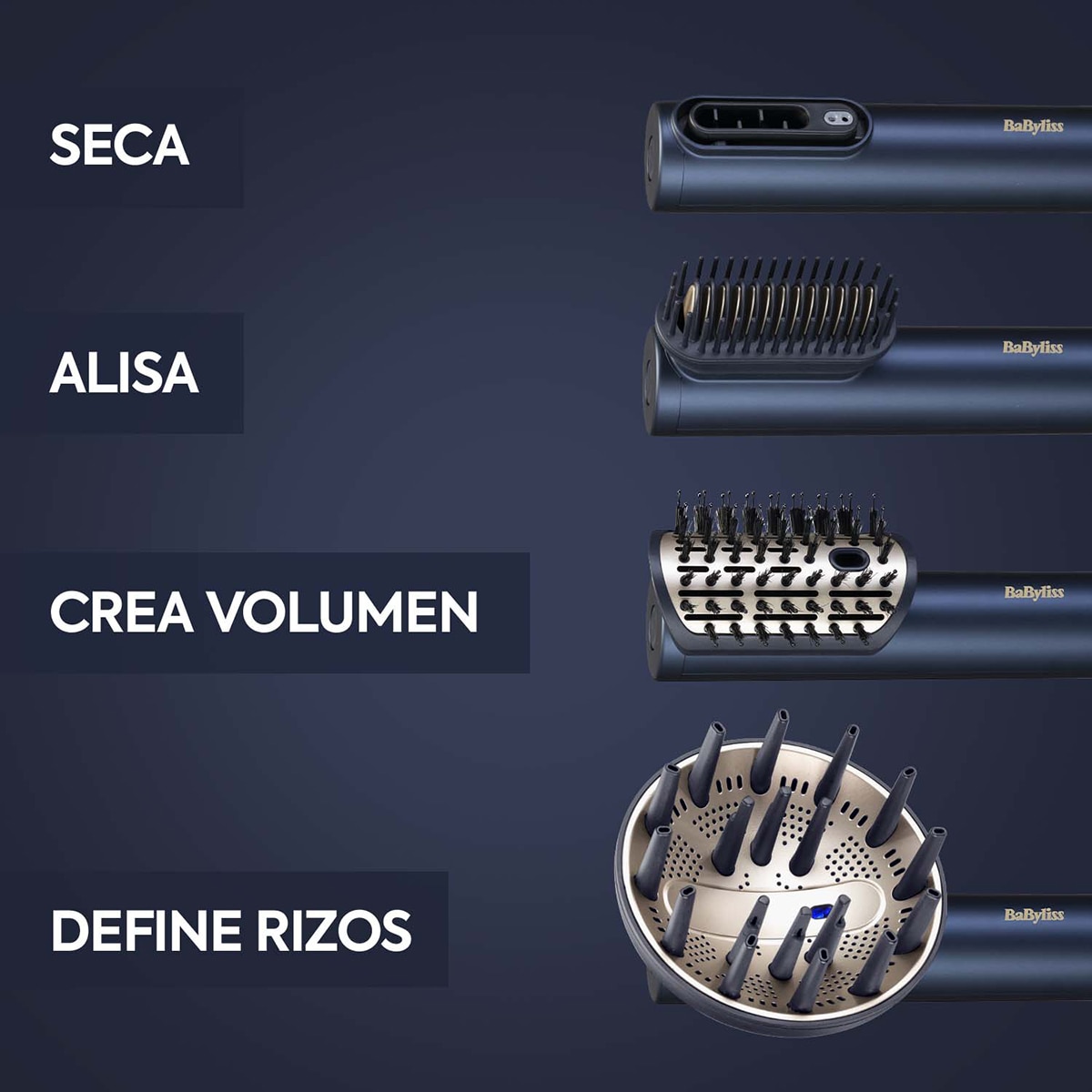Secador Alisador Styler BaByliss Air Wand Edición Especial con Difusor cerámico Azul-5