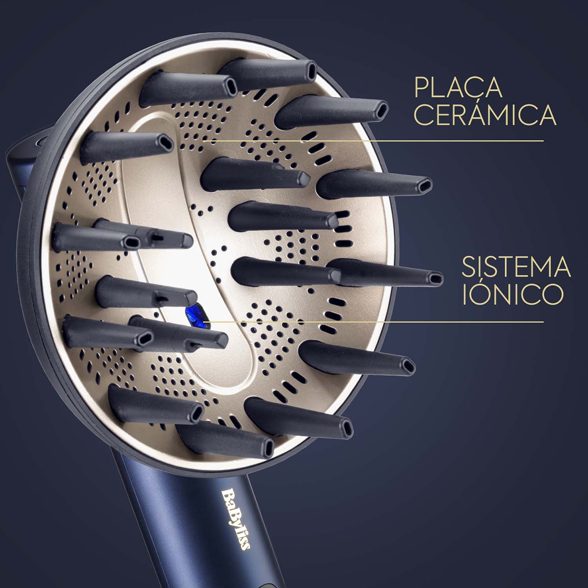 Secador Alisador Styler BaByliss Air Wand Edición Especial con Difusor cerámico Azul-13