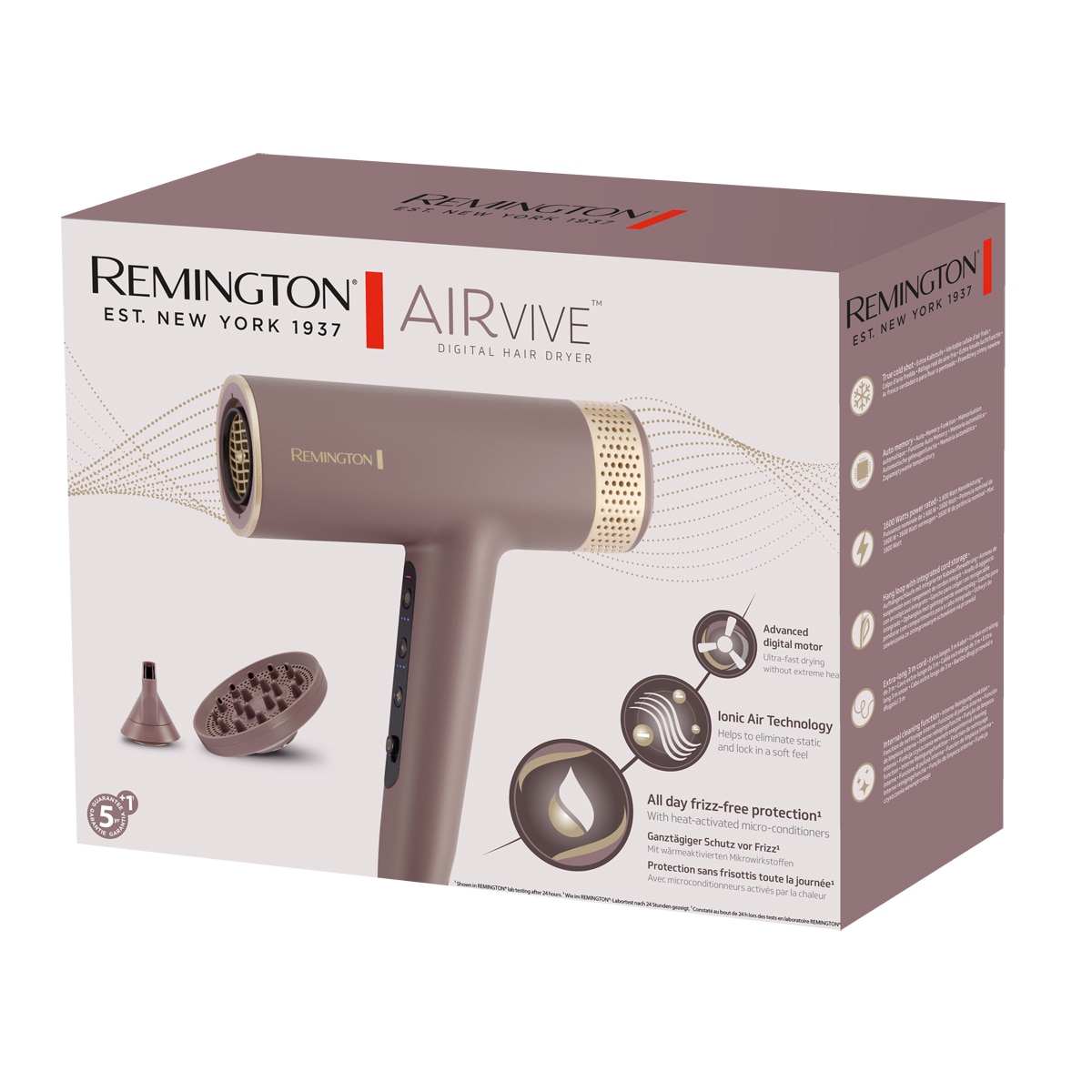 Secador de pelo Remington AIRvive EC8930 Ionic Air Malva-9
