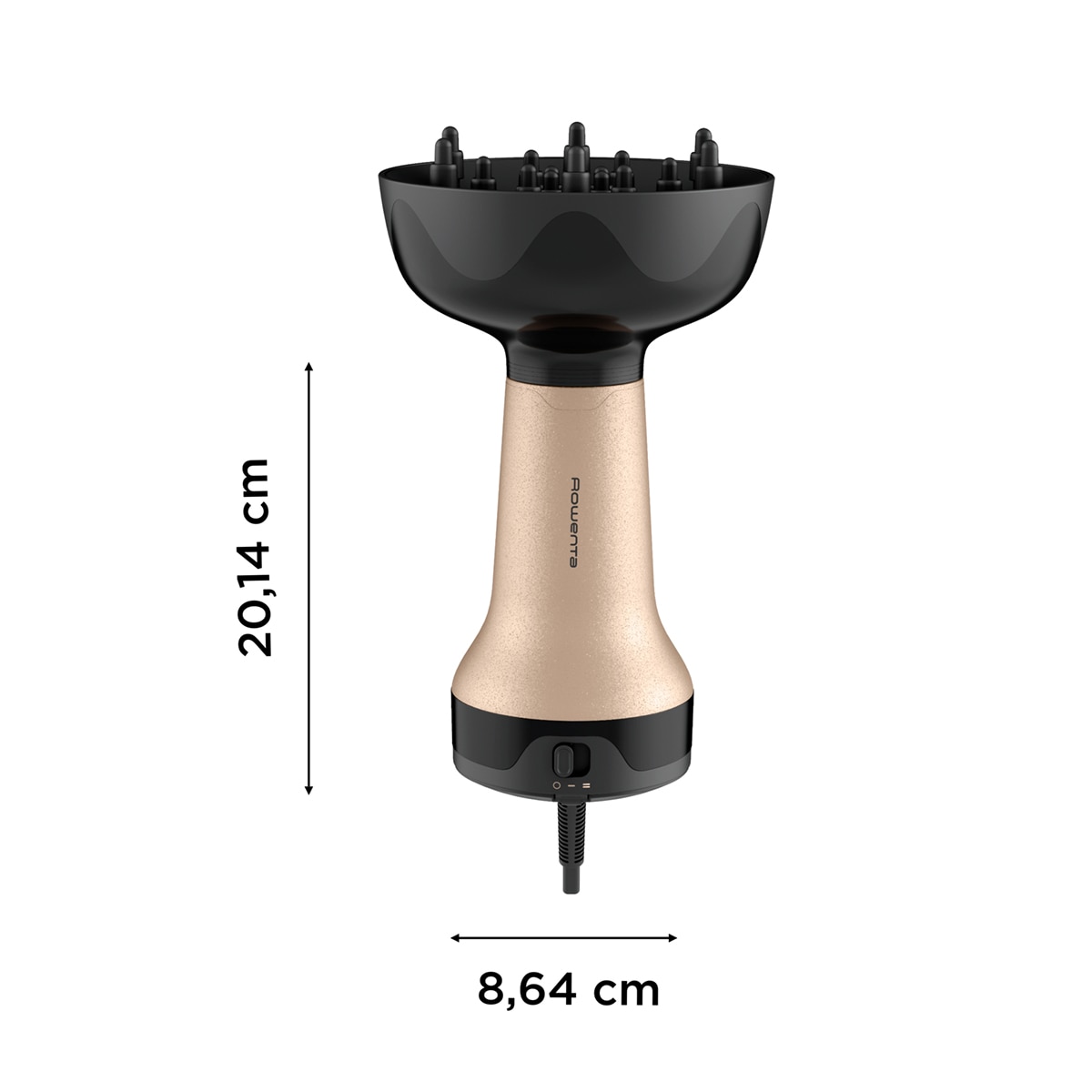 Secador de pelo Rowenta Curl Harmony con función iónica Dorado / Negro-3