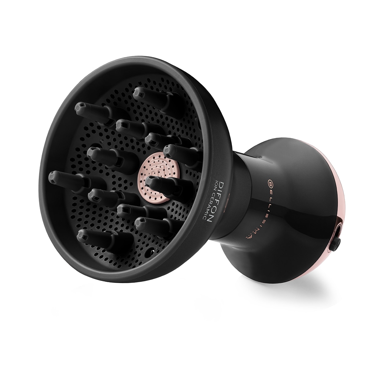 Secador Bellissima Diffon Ion Ceramic Multivoltaje Negro Mate / Rosa-2