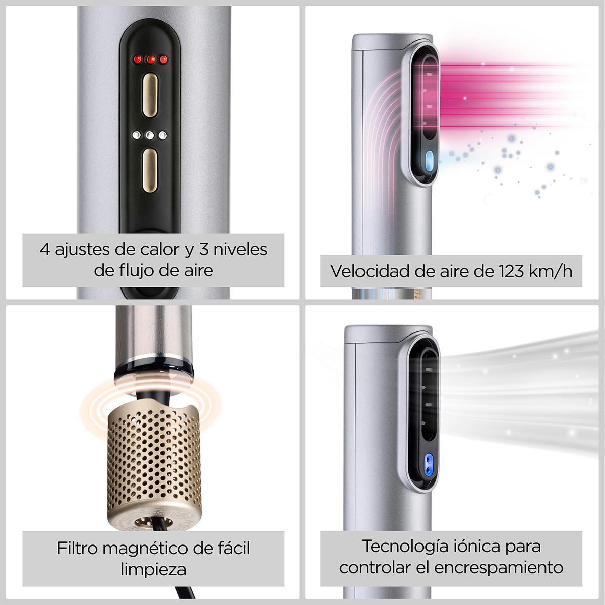 Secador Alisador Styler BaByliss Air Wand Edición Especial con modo Ultra-Care Dorado-3
