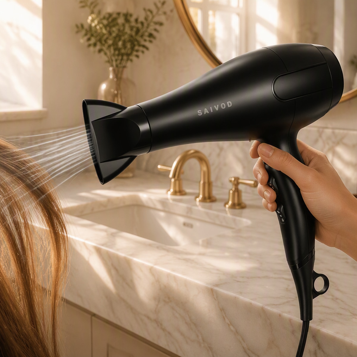 Secador de Cabelo Iónico Saivod SP-126 - Preto Preto-6