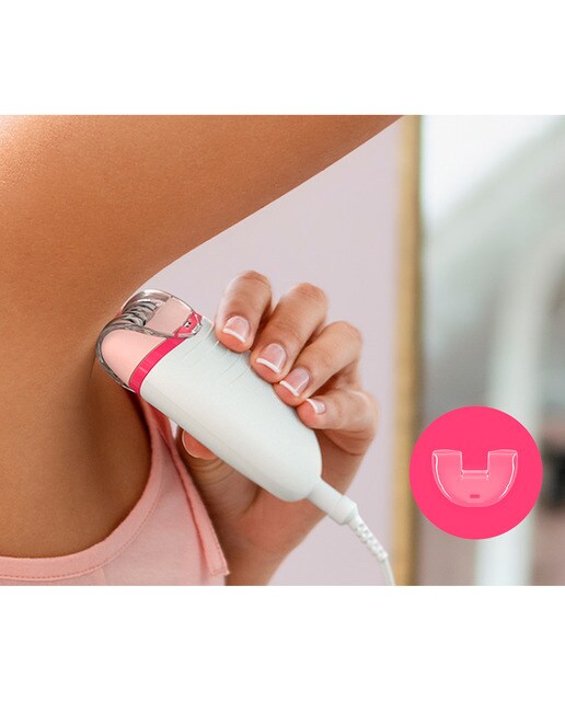 Depiladora Philips Satinelle Essential BRE235/00 compacta - Blanco/Rosa Blanco/Rosa-3