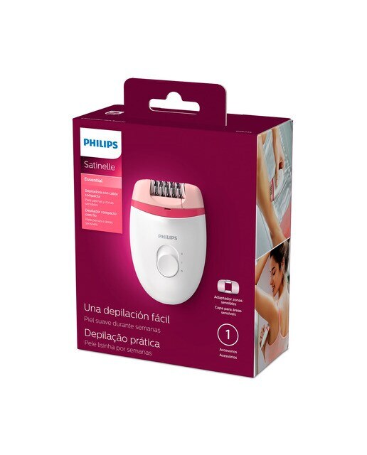 Depiladora Philips Satinelle Essential BRE235/00 compacta - Blanco/Rosa Blanco/Rosa-6