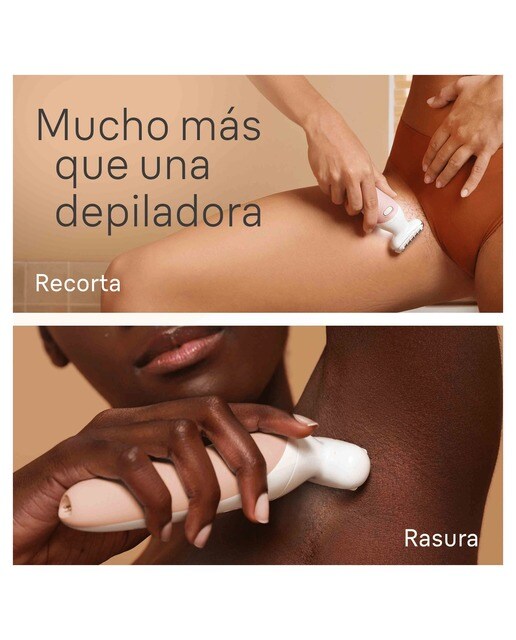 Depiladora eléctrica Braun Silk-épil 9 Flex, inalámbrica, uso en seco y húmedo Blanco / Rosa-2