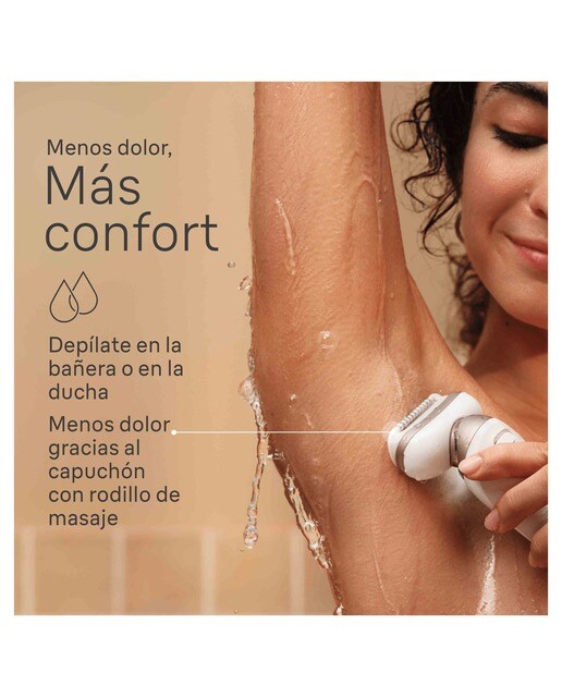 Depiladora eléctrica Braun Silk-épil 9 Flex, inalámbrica, uso en seco y húmedo Blanco / Rosa-6