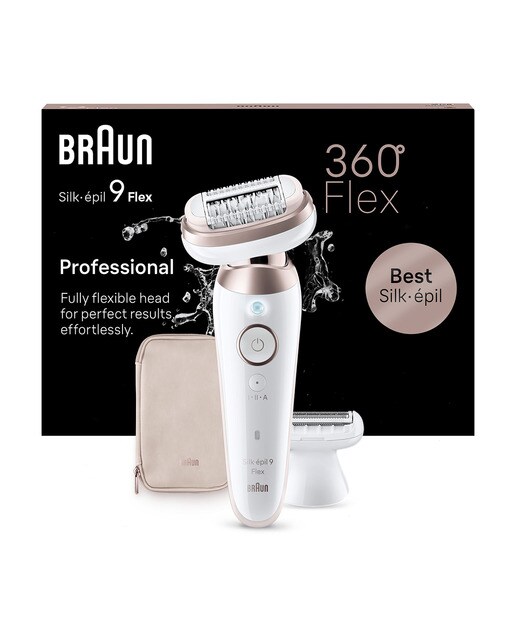 Depiladora eléctrica Braun Silk-épil 9 Flex, inalámbrica, uso en seco y húmedo Blanco / Rosa-7
