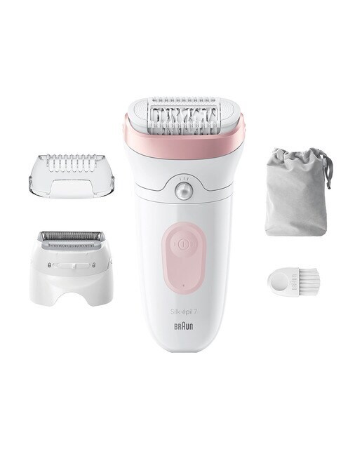 Depiladora eléctrica Braun Silk-épil 7, inalámbrica, uso en seco y húmedo