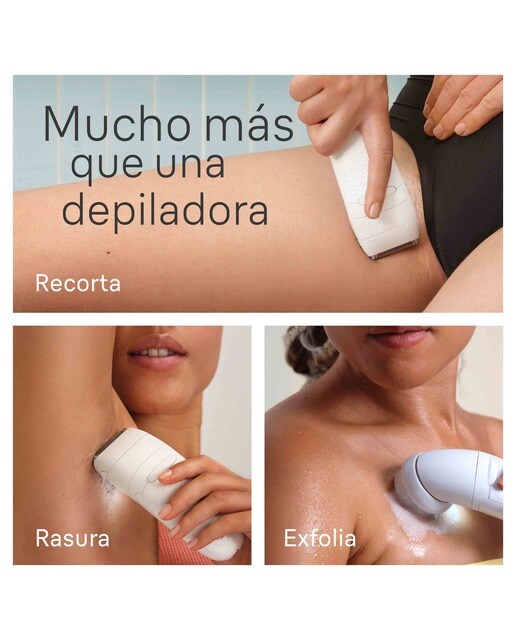 Depiladora eléctrica Braun Silk-épil 5, inalámbrica, con cabezal de exfoliación, uso en seco y húmedo Blanco / Flamenco-6