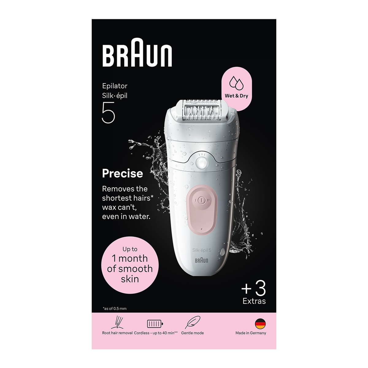 Depiladora eléctrica Braun 5-030 Silk·épil 5 Rosa-2