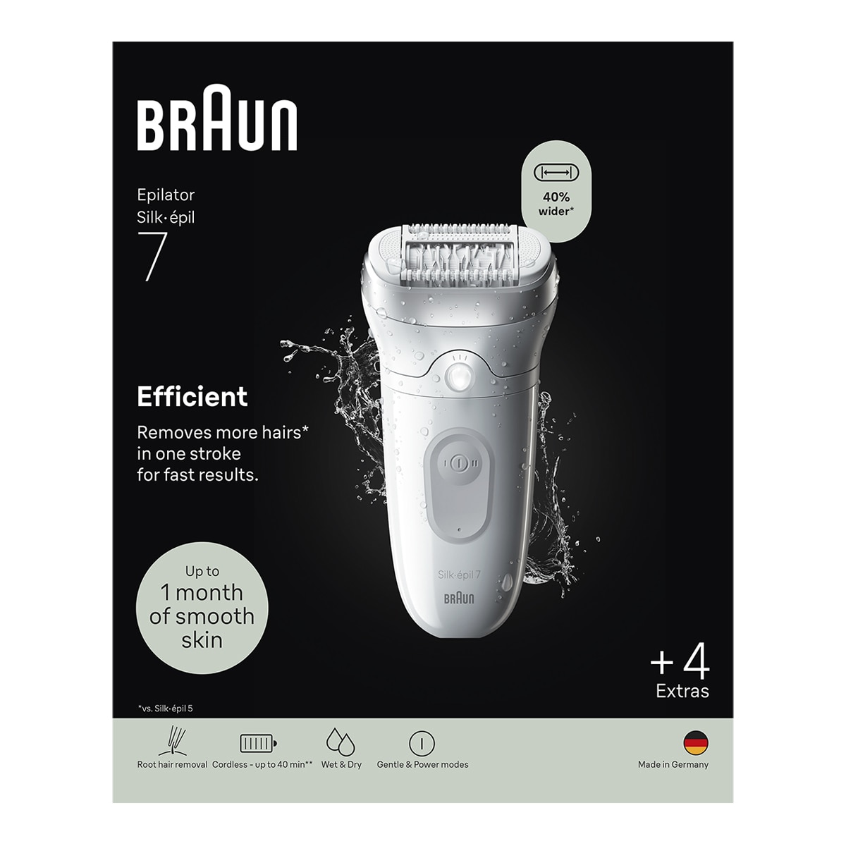 Depiladora eléctrica Braun 7-041 Silk·épil 7 Plata-2