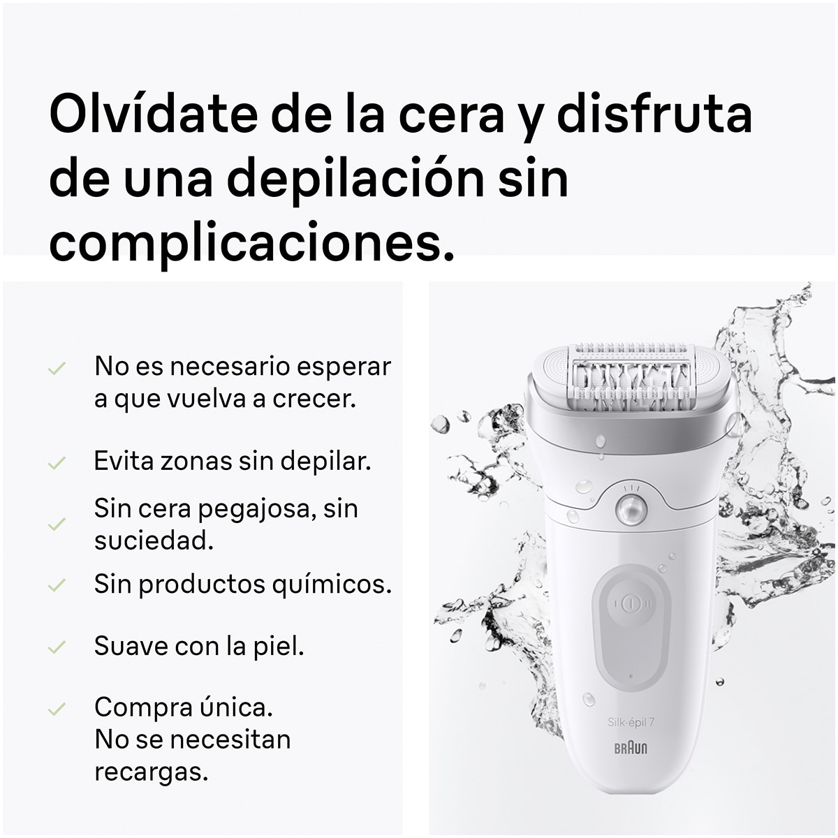 Depiladora eléctrica Braun 7-041 Silk·épil 7 Plata-7
