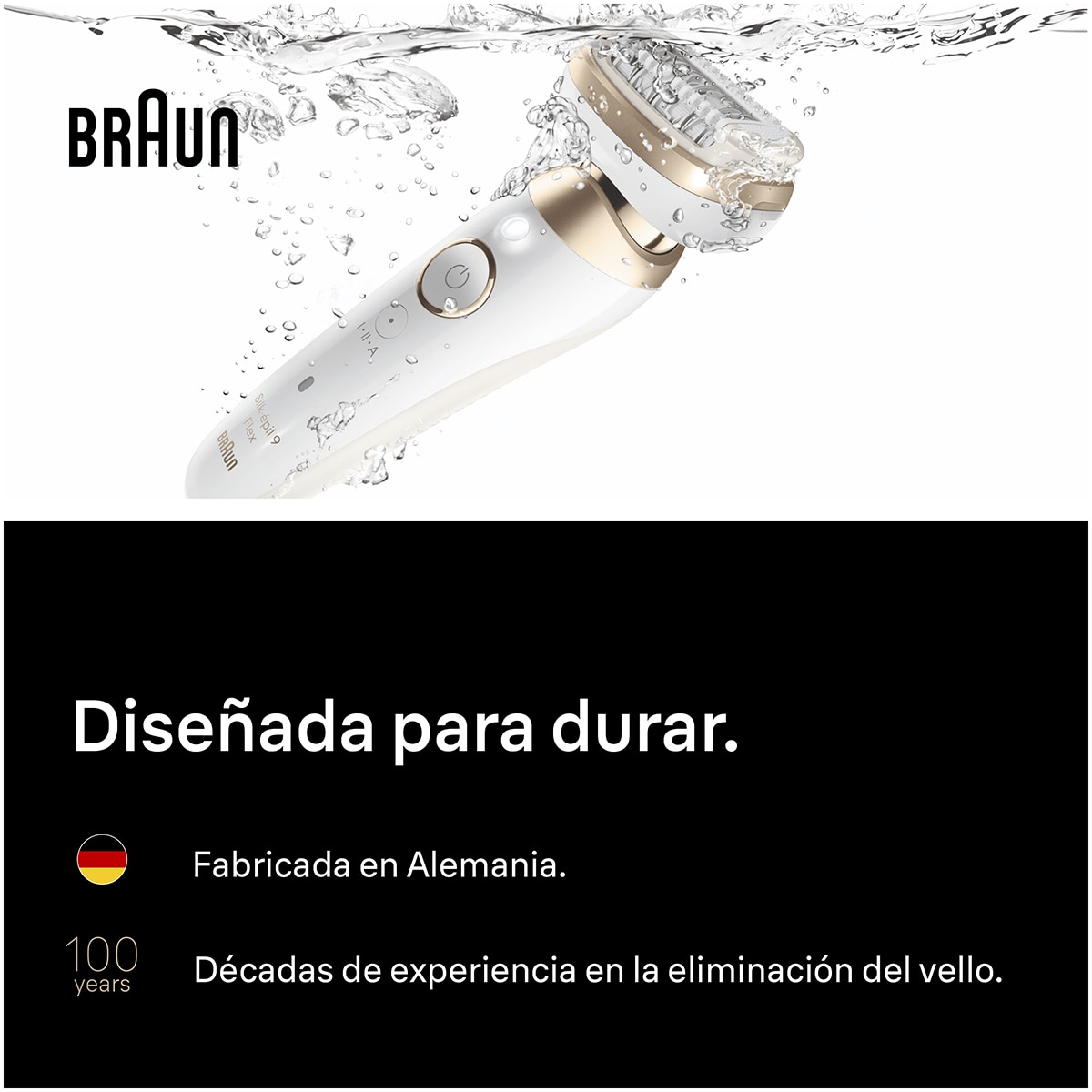 Depiladora eléctrica Braun 9-030 3D Silk·épil 9 Flex Dorado-7