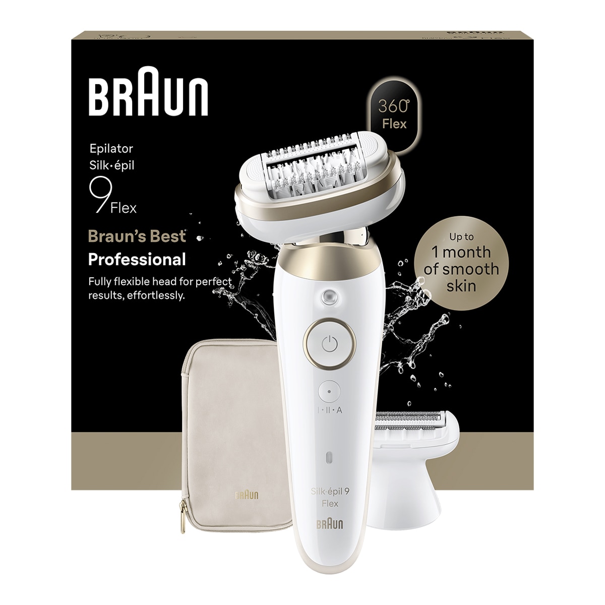 Depiladora eléctrica Braun 9-030 3D Silk·épil 9 Flex Dorado-10