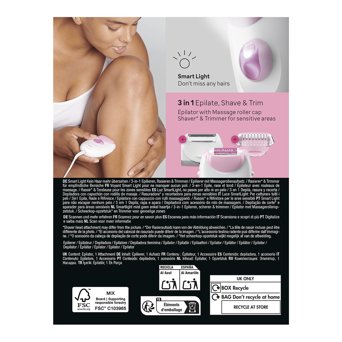 Depiladora eléctrica Braun 3-031 Silk·épil 3 Rosa-3