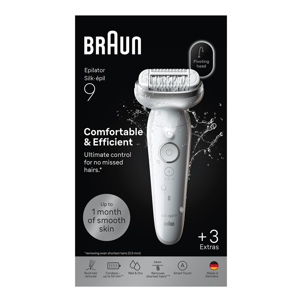 Depiladora eléctrica Braun 9-030 Silk·épil 9 Plata-8