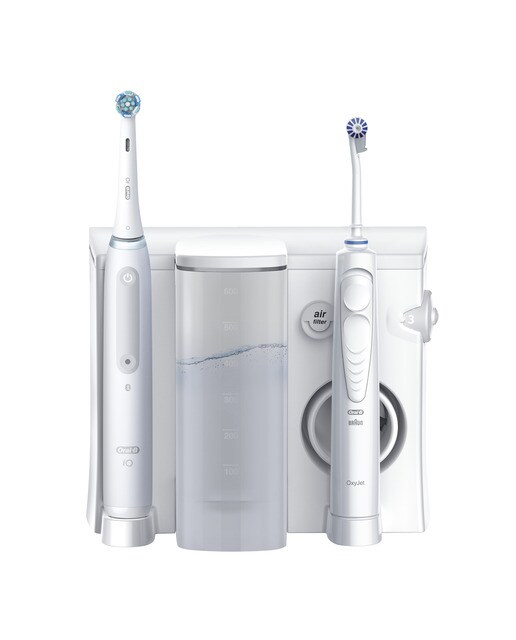 Irrigador Dentário Oral-B Braun + Escova de Dentes Elétrica iO4 - Branco Branco-1