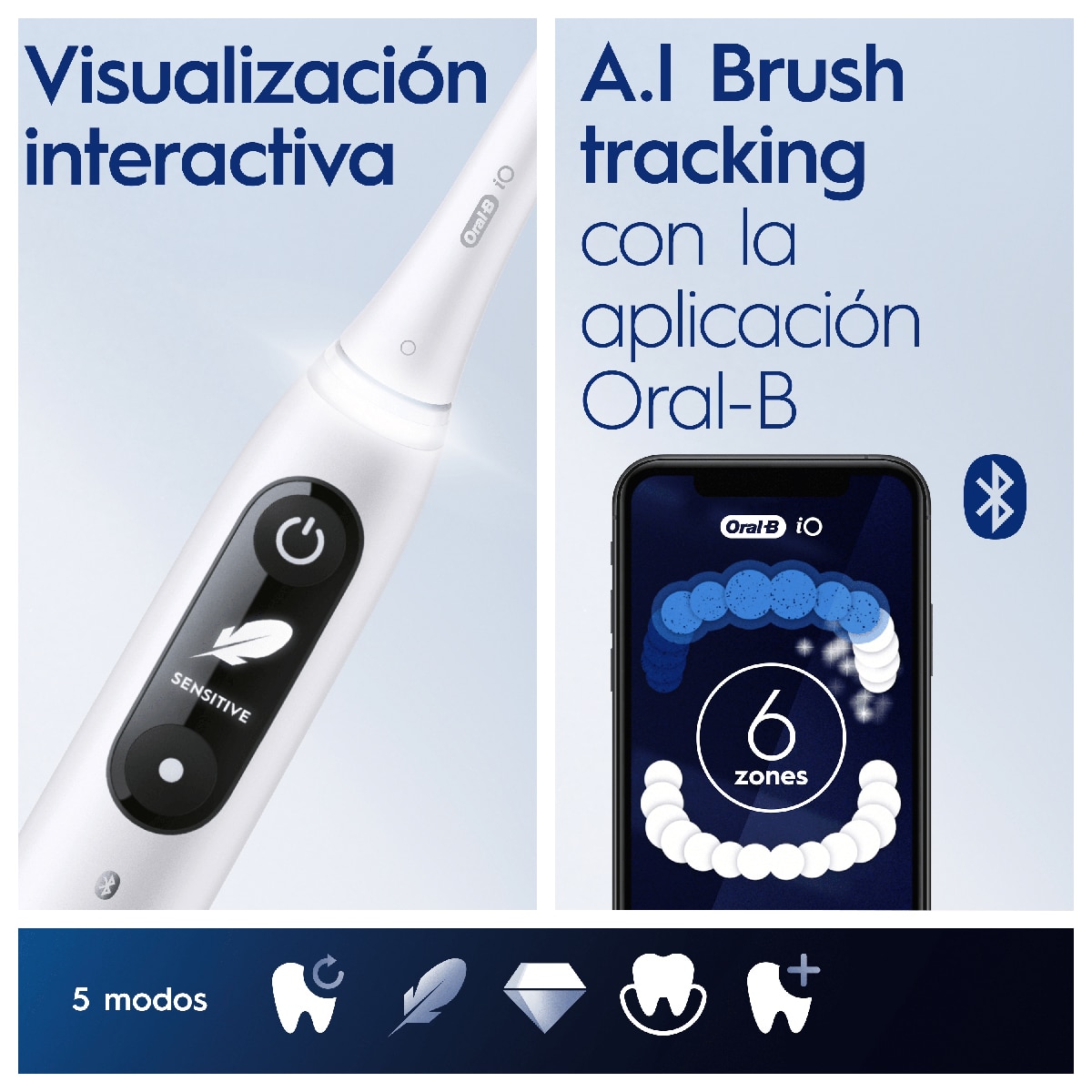 Cepillo de dientes eléctrico + irrigador bucal Oral-B Blanco-8