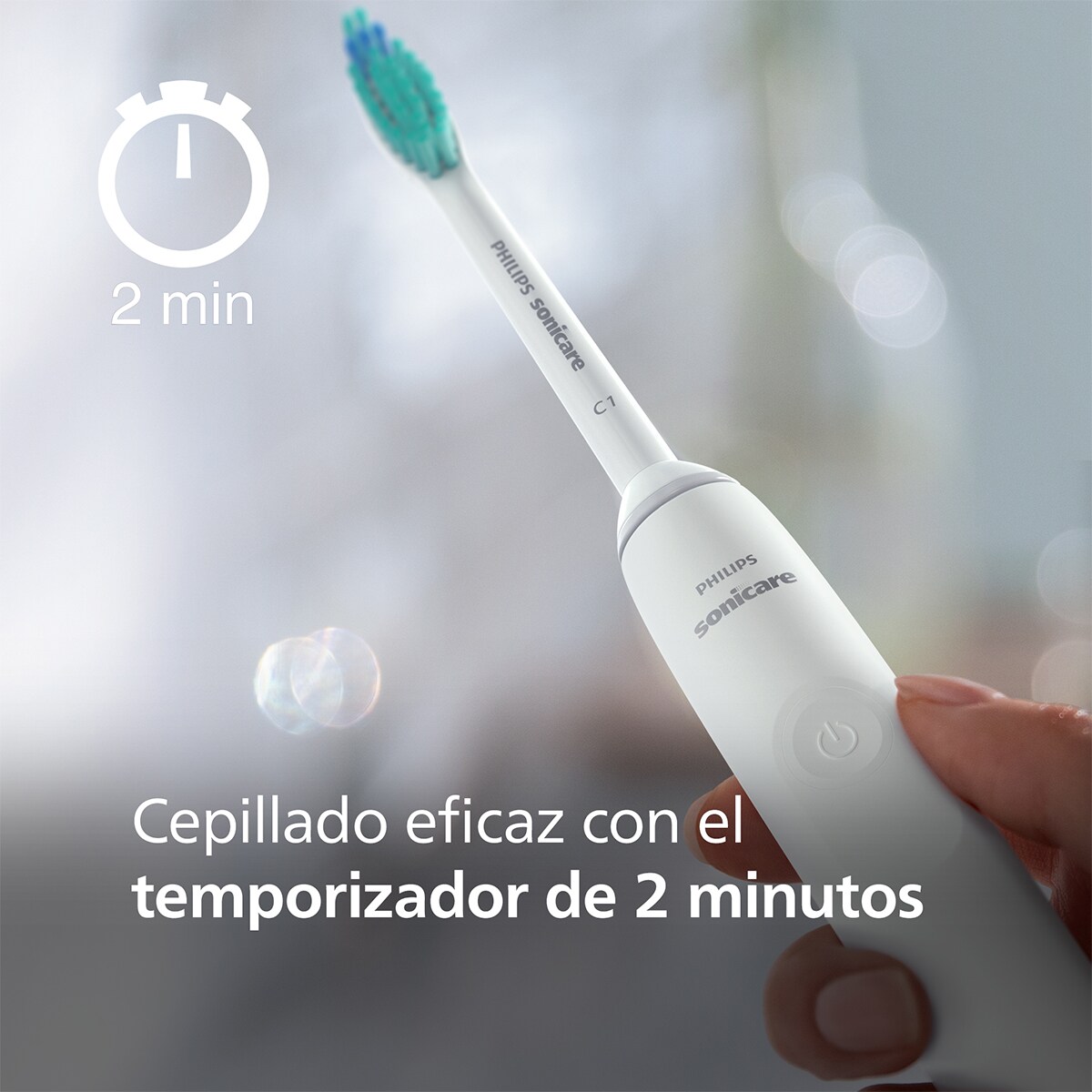 Cepillo de dientes eléctrico Philips Sonicare 2100, tecnología sónica. . Blanco-5
