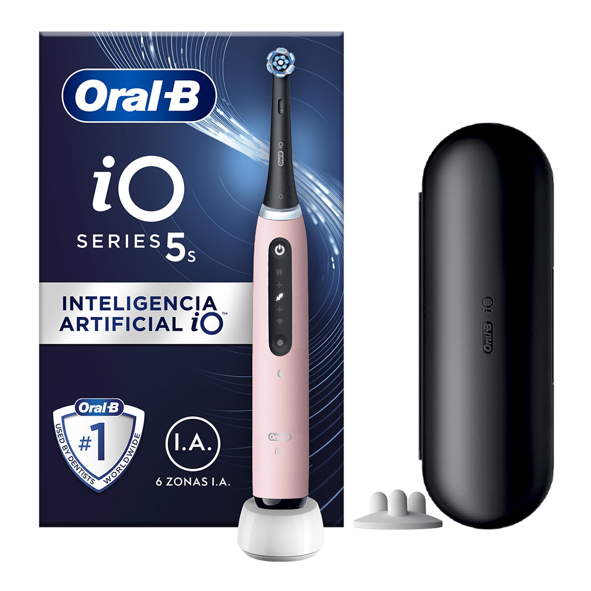Cepillo de dientes eléctrico Oral-B iO 5S con estuche de viaje Rosa-2
