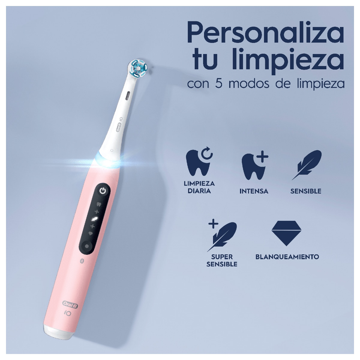 Cepillo de dientes eléctrico Oral-B iO 5S con estuche de viaje Rosa-4
