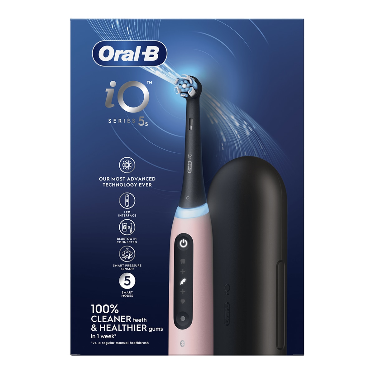 Cepillo de dientes eléctrico Oral-B iO 5S con estuche de viaje Rosa-10