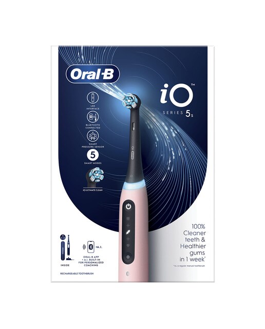 Cepillo de dientes eléctrico Oral-B iO 5S con estuche de viaje - Rosa Rosa-11