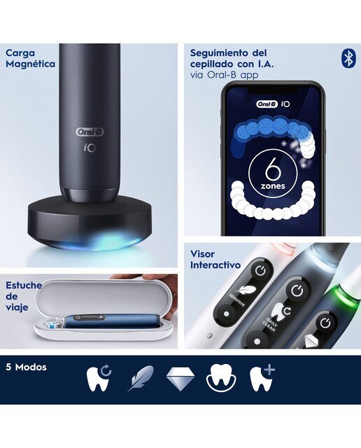 Cepillo de dientes eléctrico Oral b - Braun iO 7S 5 modos de limpieza - Azul Azul-2