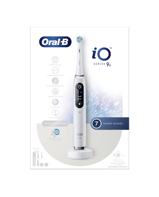 Escova de Dentes Elétrica Oral-B Braun iO 9S com 7 Modos de Limpeza - Branco Branco-4