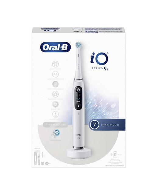 Escova de Dentes Elétrica Oral-B Braun iO 9S com 7 Modos de Limpeza - Branco Branco-5
