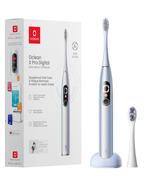Cepillo de dientes eléctrico Oclean X Pro Digital con bluetooth Plata-8