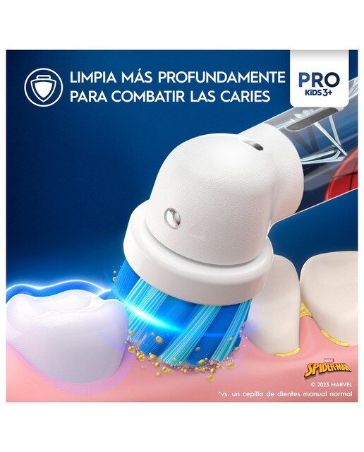 Escova de Dentes Elétrica Oral B Baun Vitality Spiderman Recarregável para Crianças 2