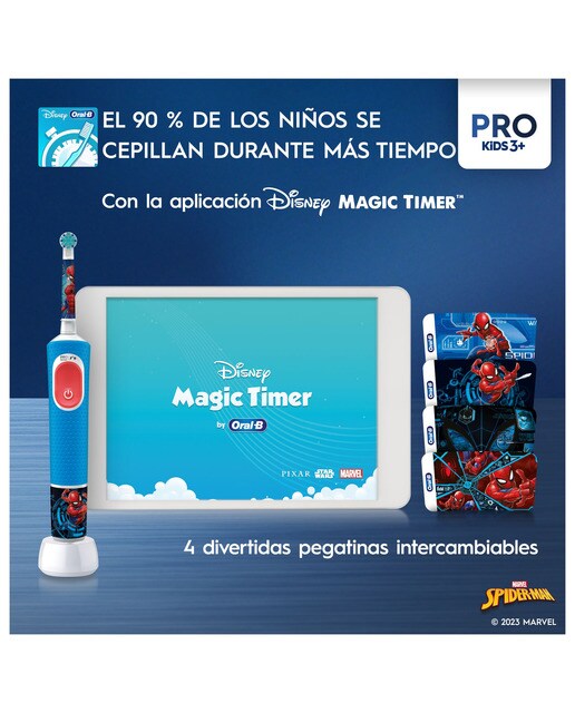 Escova de Dentes Elétrica Oral B Baun Vitality Spiderman Recarregável para Crianças 4