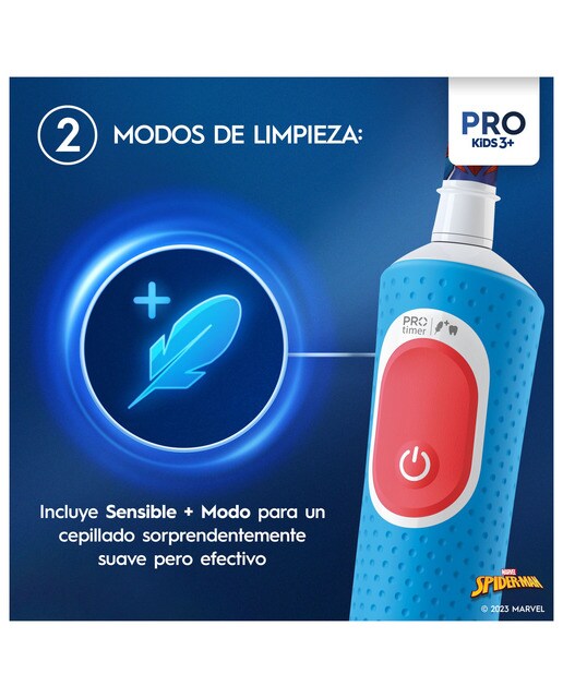 Escova de Dentes Elétrica Oral B Baun Vitality Spiderman Recarregável para Crianças 5