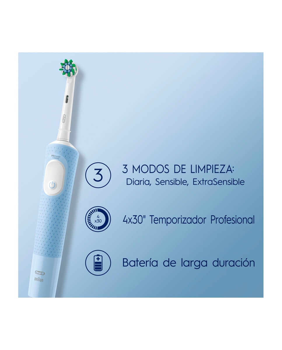 Cepillo eléctrico recargable Oral b - Braun Vitality Pro Azul-2