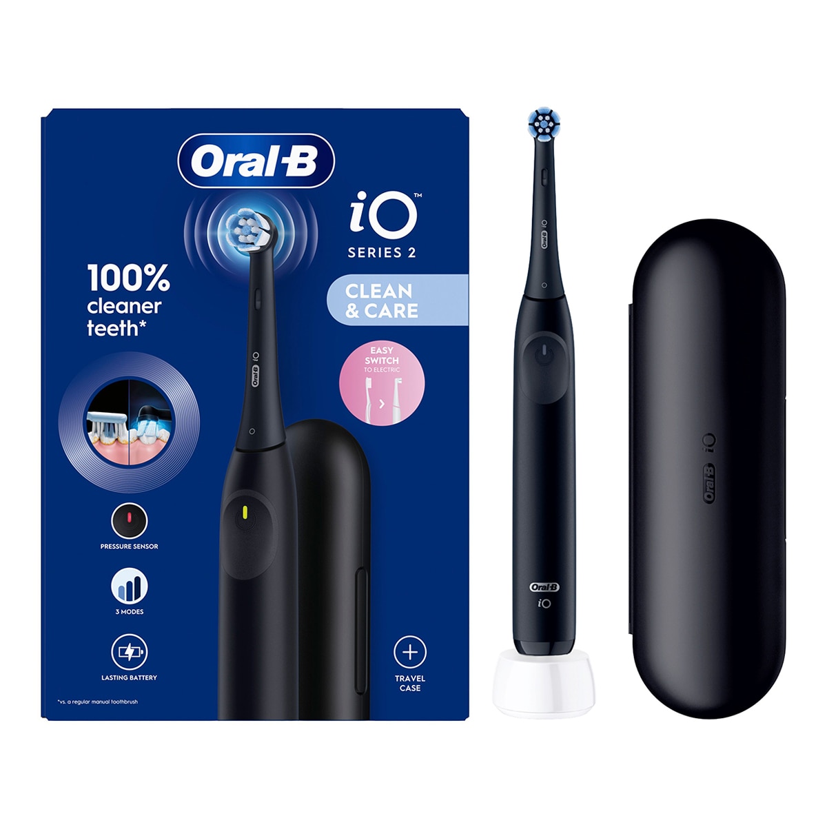 Cepillo de dientes eléctrico Oral-B iO 2 con estuche de viaje Negro Noche-2