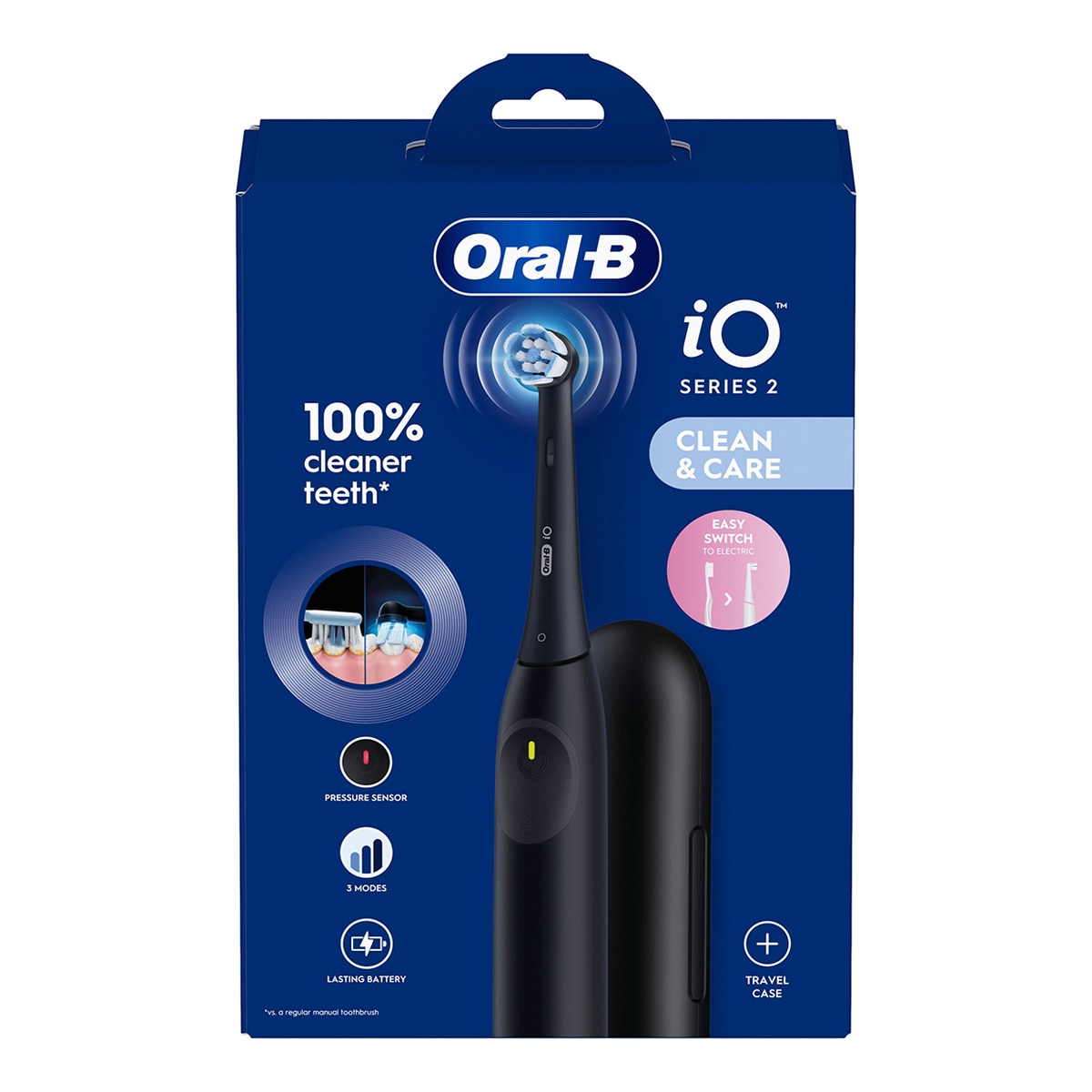 Cepillo de dientes eléctrico Oral-B iO 2 con estuche de viaje Negro Noche-3