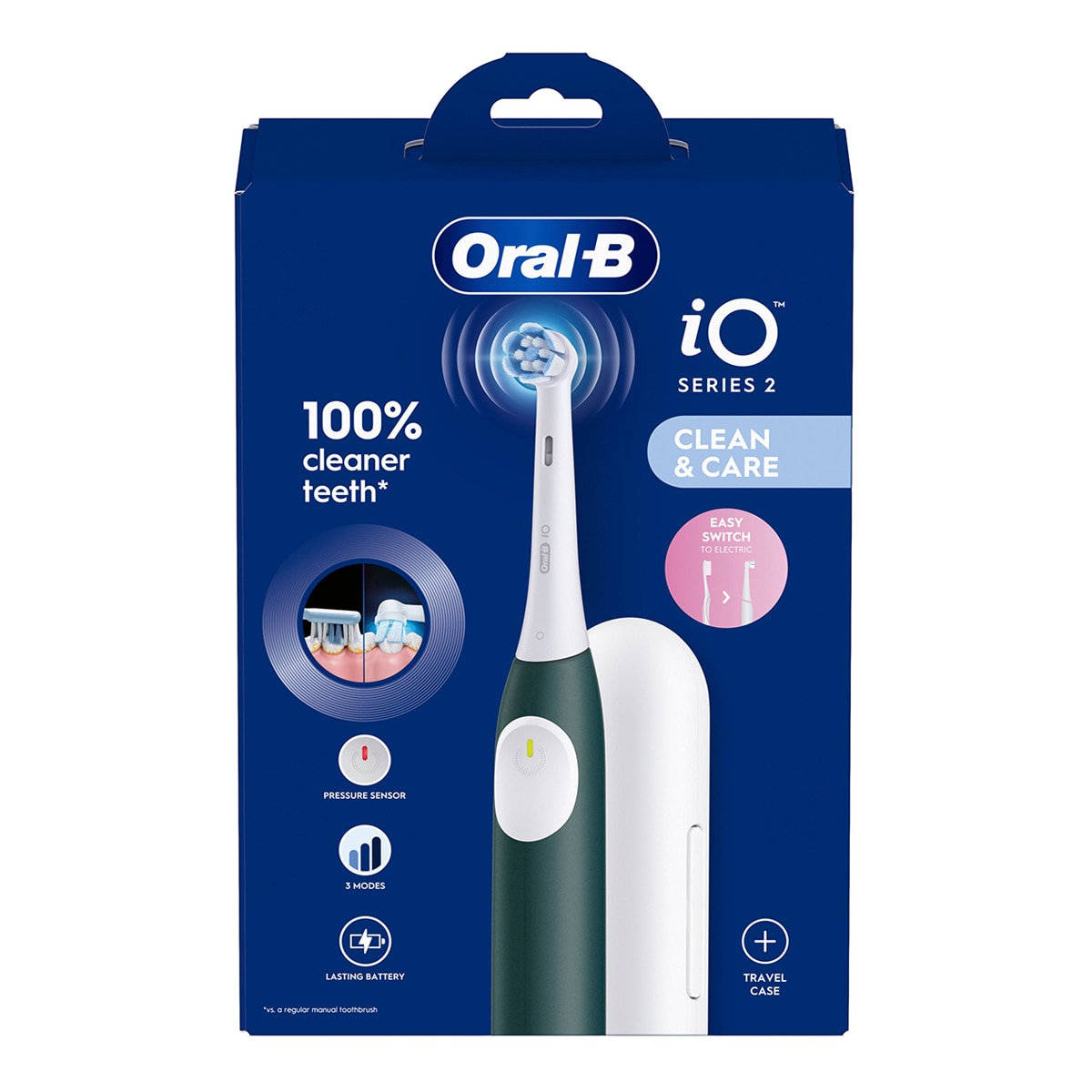 Cepillo de dientes eléctrico Oral-B iO 2 con estuche de viaje Verde Bosque-6