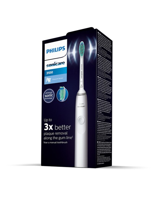Cepillo de dientes eléctrico Philips Sonicare 3100, tecnología sónica, sensor de presión - Blanco Blanco-8