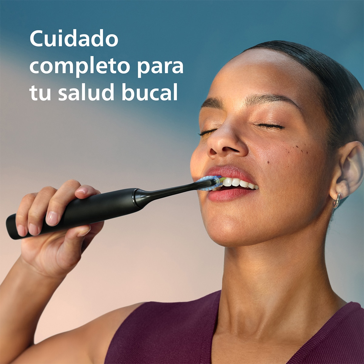Pack 2 cepillos de dientes eléctricos Philips Sonicare DiamondClean 9000, tecnología sónica, sensor de presión, 4 modos, 2 intensidades, conectado Blanco y negro-2