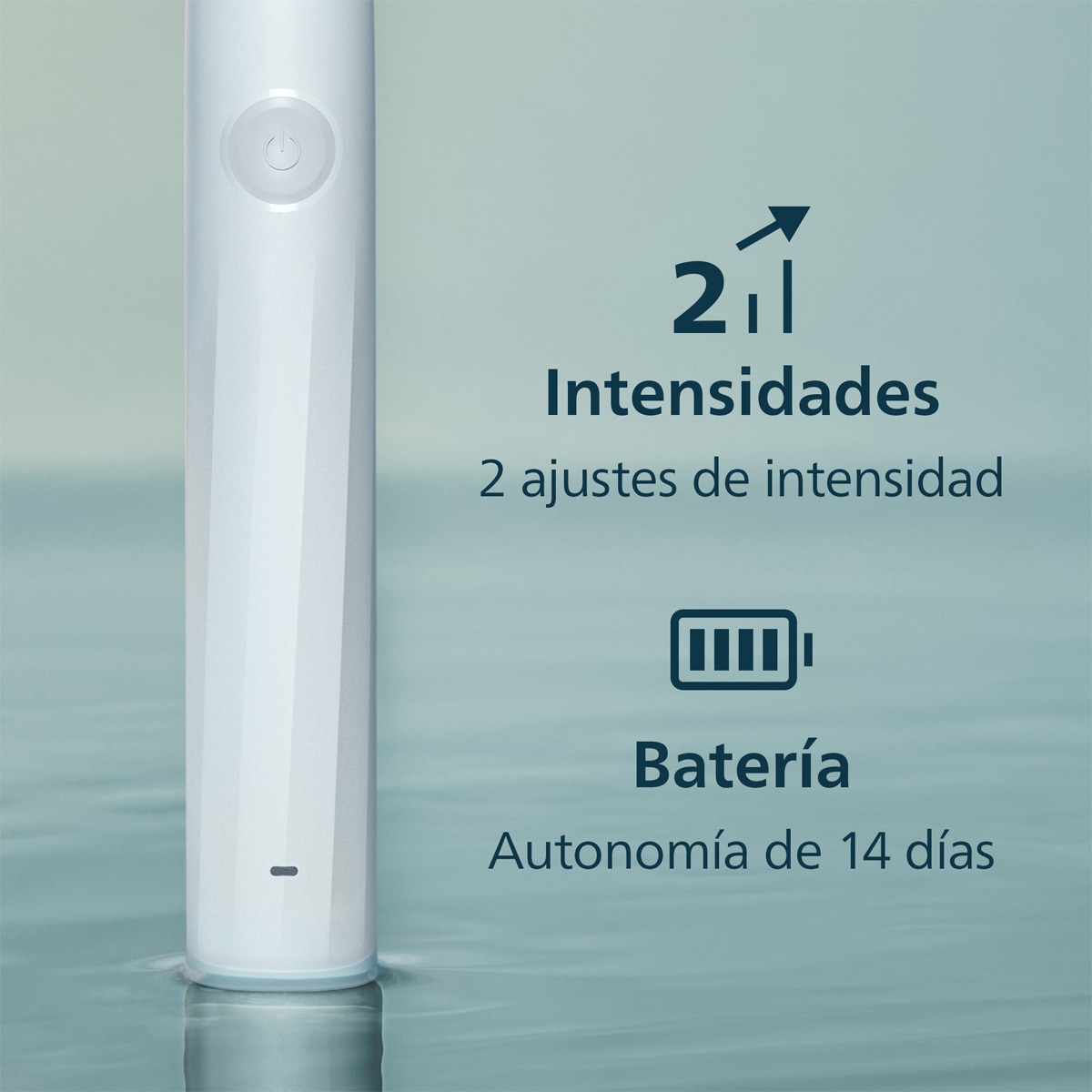 Cepillo de dientes eléctrico Philips Sonicare 2100, tecnología sónica, 2 intensidades, batería 14 días 2