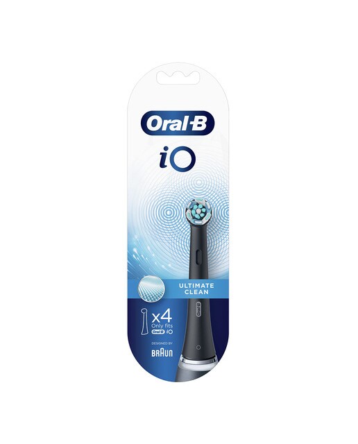 Recargas Escova de Dentes Elétrica Braun Oral-B iO Ultimate Clean Black - 4 Unidades Preto-1